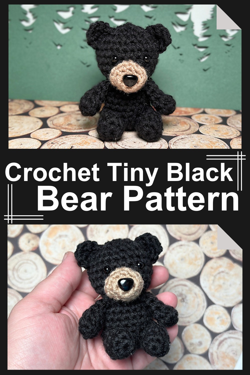 Crochet Tiny Black Bear Pattern