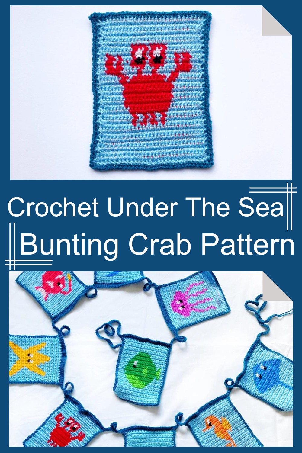 Crochet Under The Sea Bunting Crab Pattern