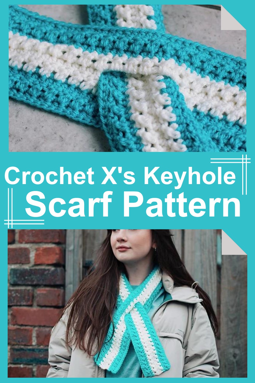 Crochet X's Keyhole Scarf Pattern