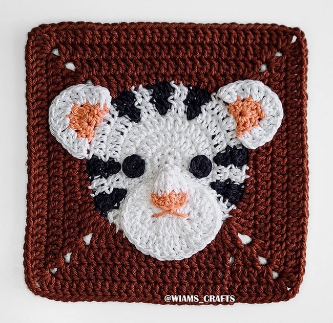 Crochet Year Of The Tiger Grannysquare Pattern