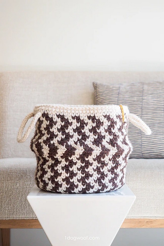 Crochet Zig Zag Belly Basket Pattern