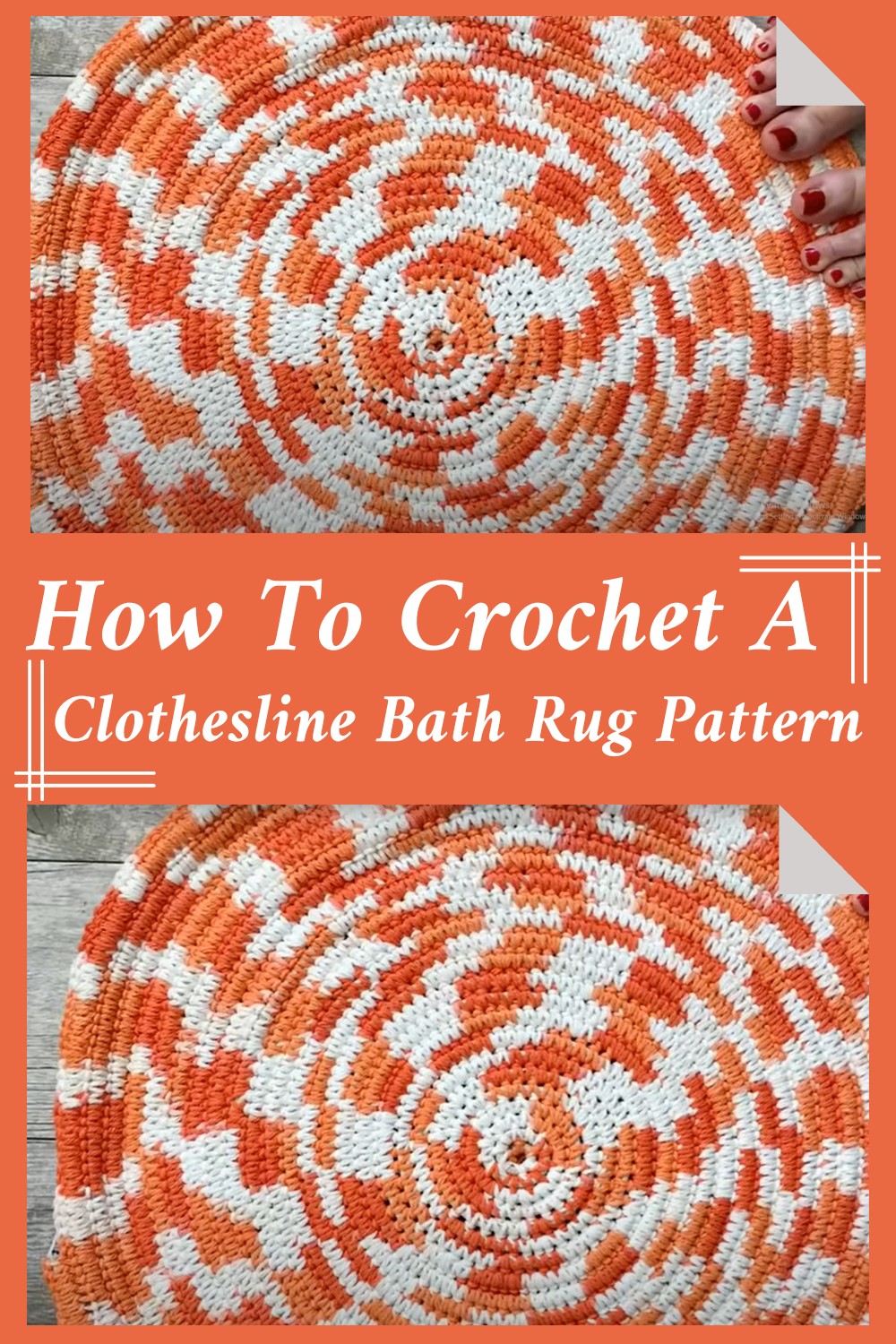 How To Crochet A Clothesline Bath Rug Pattern