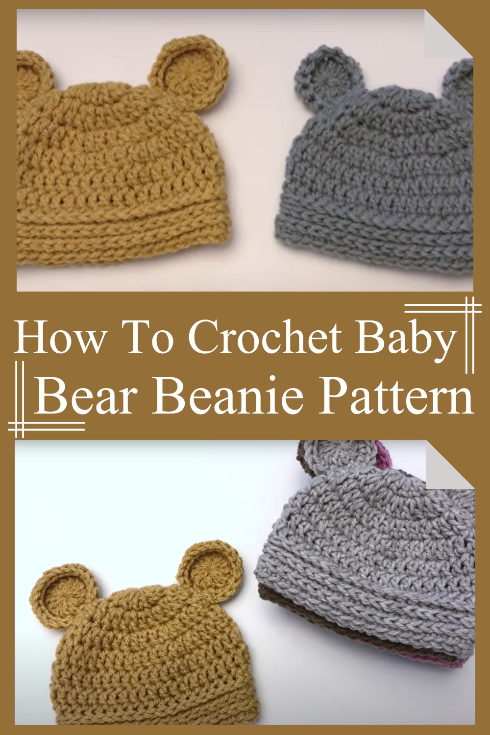 How To Crochet Baby Bear Beanie Pattern