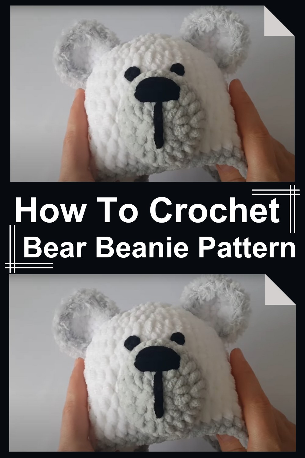 How To Crochet Bear Beanie Pattern