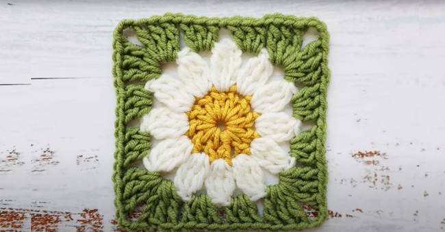 How to Crochet a Daisy Granny Square