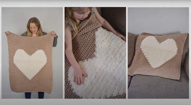 How to Crochet a Heart Blanket