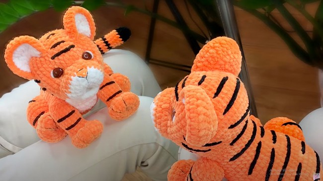 How to crochet Lying Tiger