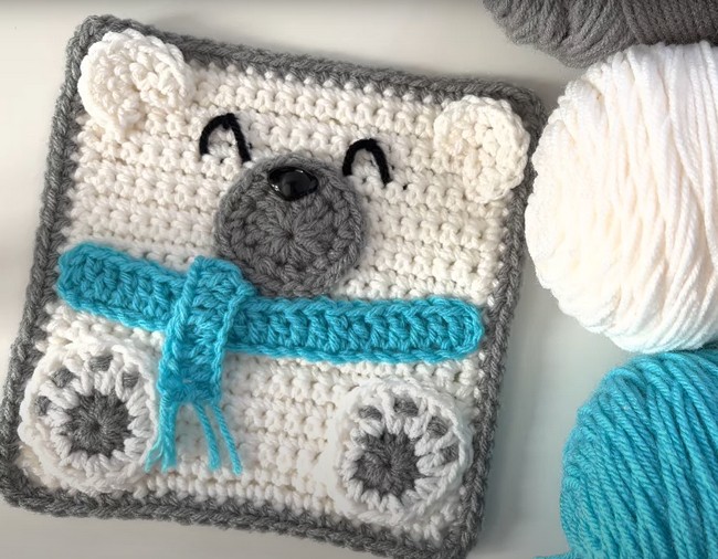 Polar Bear Crochet Square