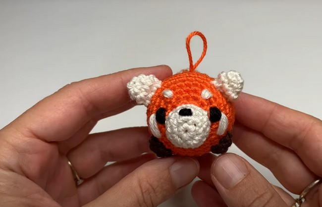 Red Panda Amigurumi Keychain crochet tutorial