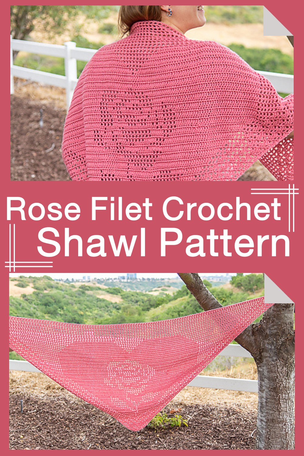 Rose Filet Crochet Shawl Pattern