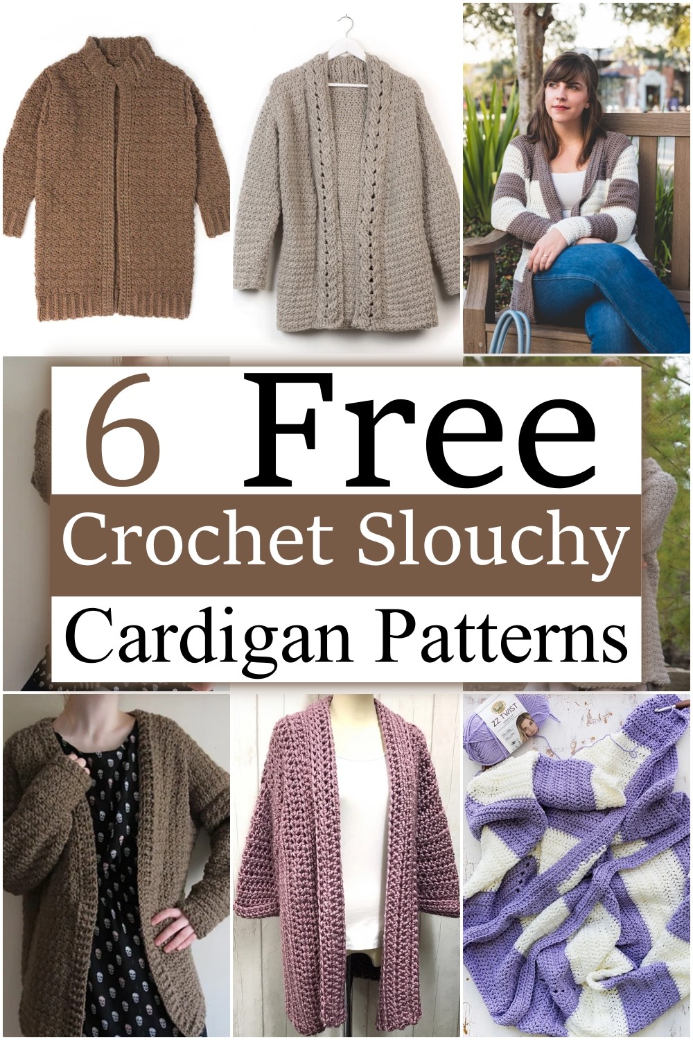 6 Free Crochet Slouchy Cardigan Patterns