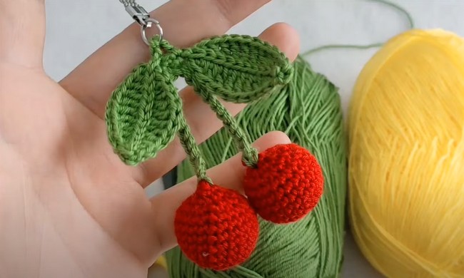 Amigurumi Keychain Cherry Keychain Making