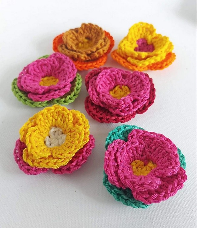 Crochet 3d Peony Flowers Pattern