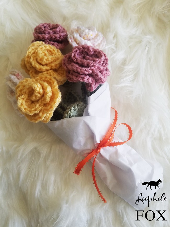 Crochet Assorted Rose Bouquet Pattern