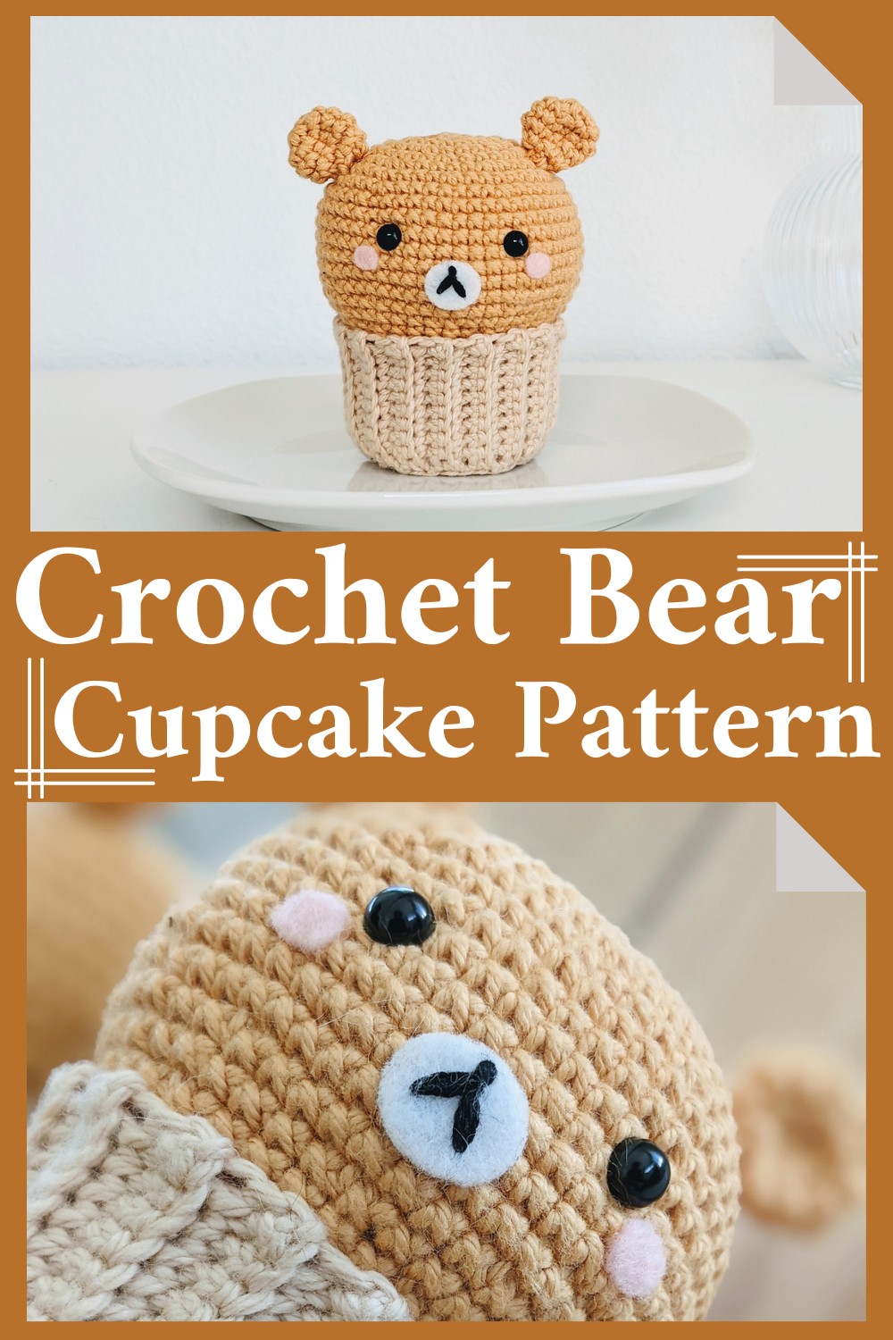 Crochet Bear Cupcake Pattern 