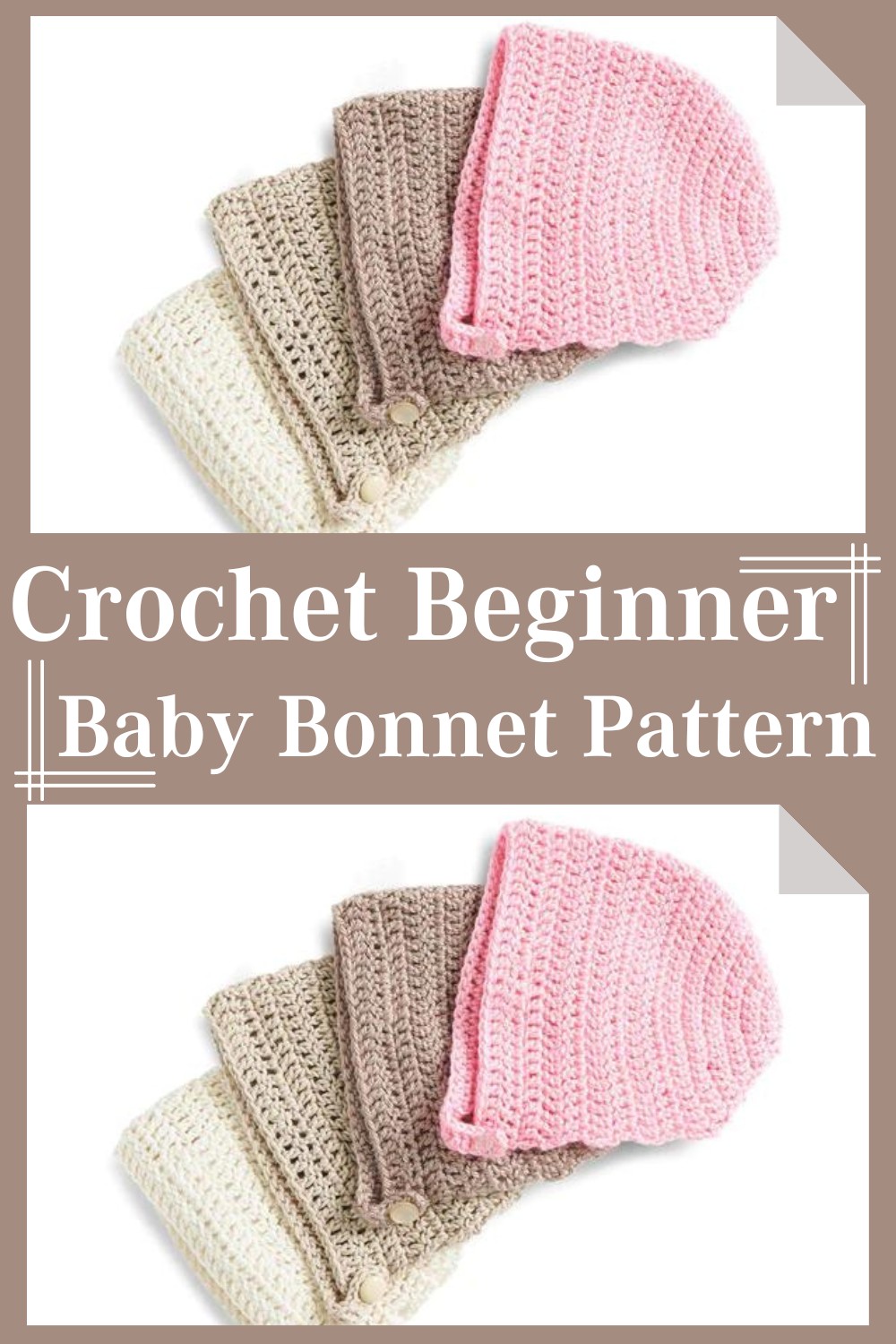 Crochet Beginner Baby Bonnet Pattern