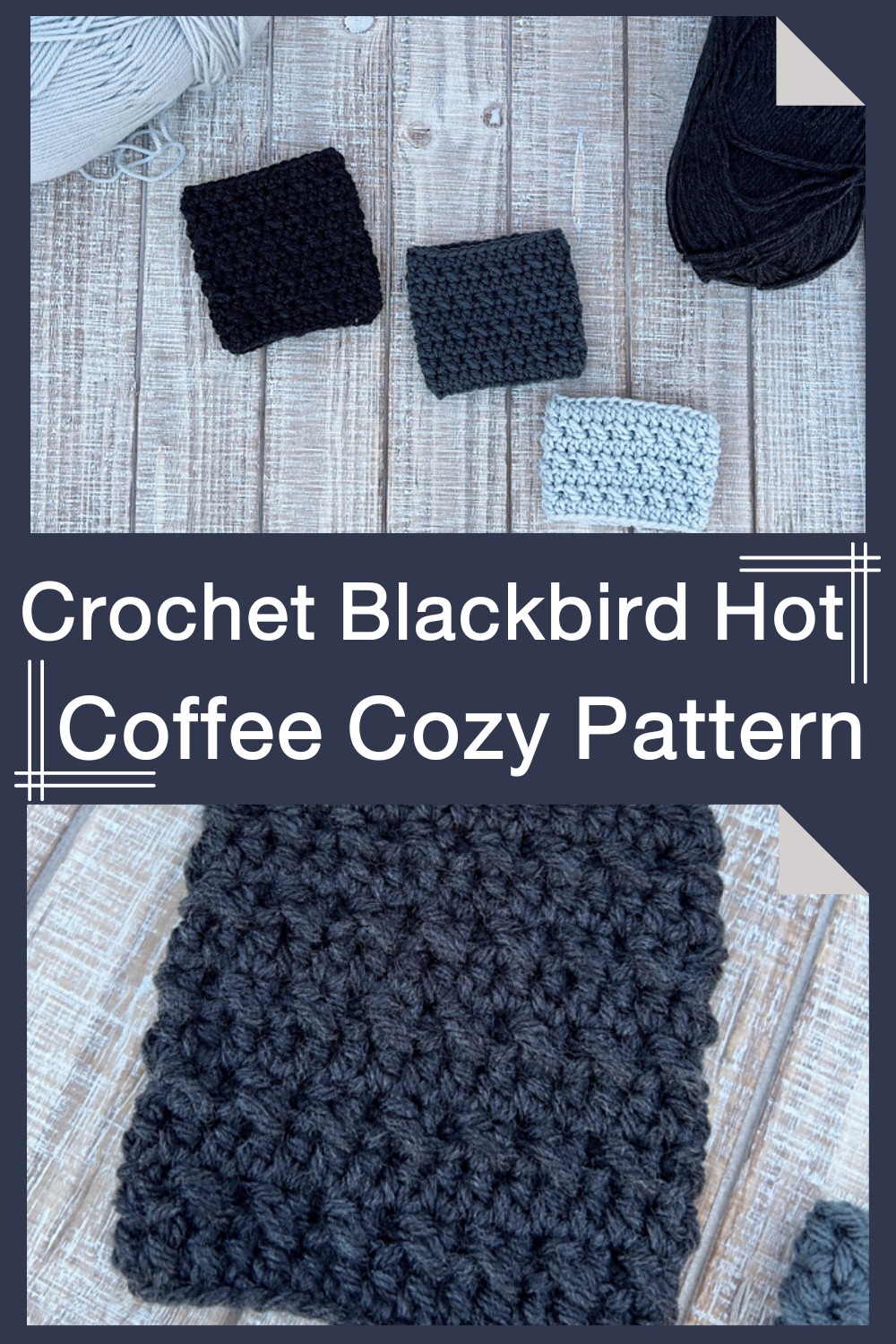 Crochet Blackbird Hot Coffee Cozy Pattern