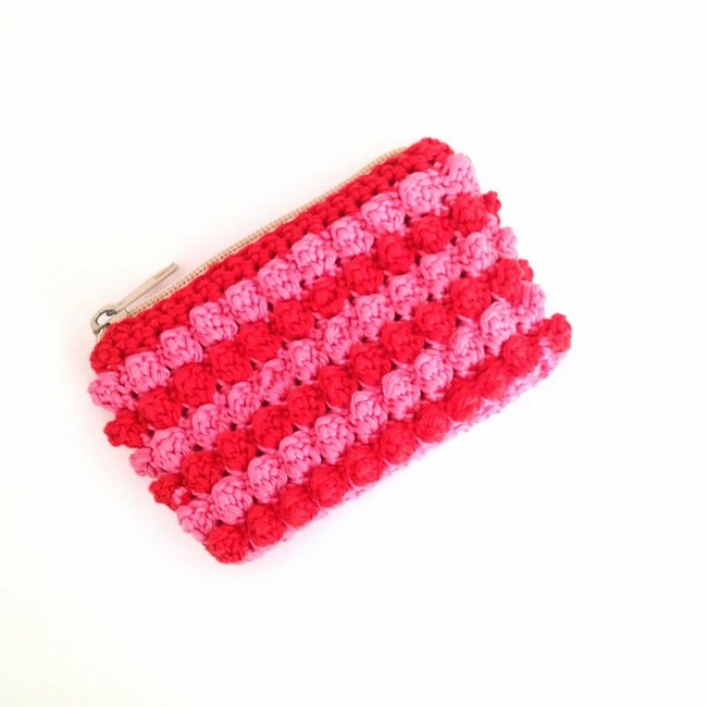 Bobble Stitch Wallet Pattern