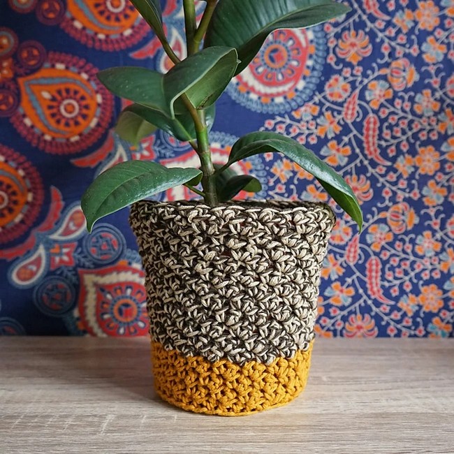 Crochet Boho Crochet Plant Pot Pattern