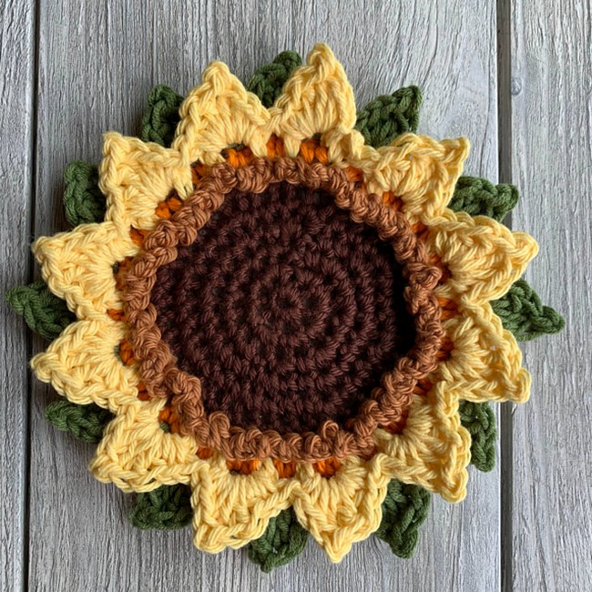  Boho Sunflower Coaster Pattern