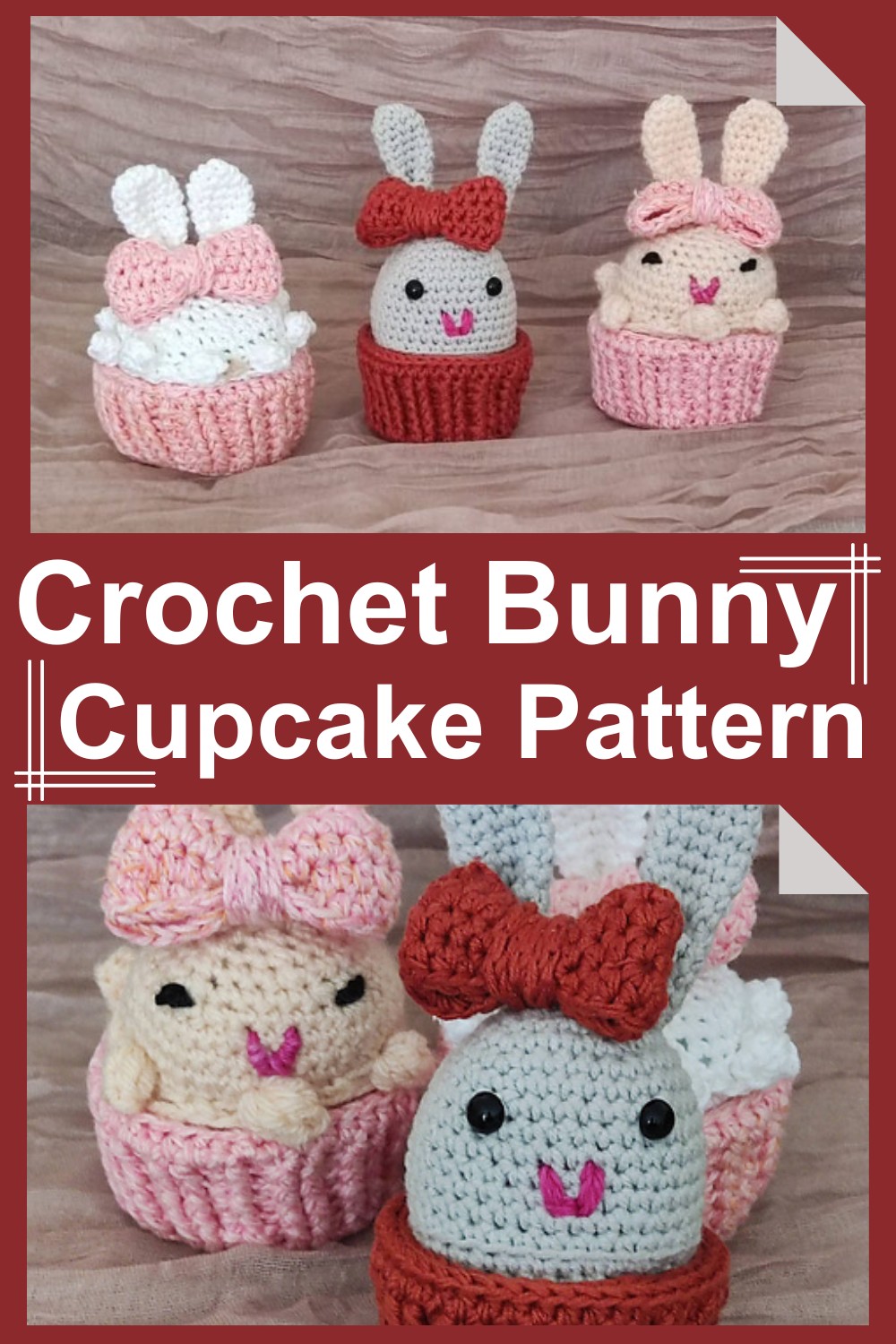 Crochet Bunny Cupcake Pattern 