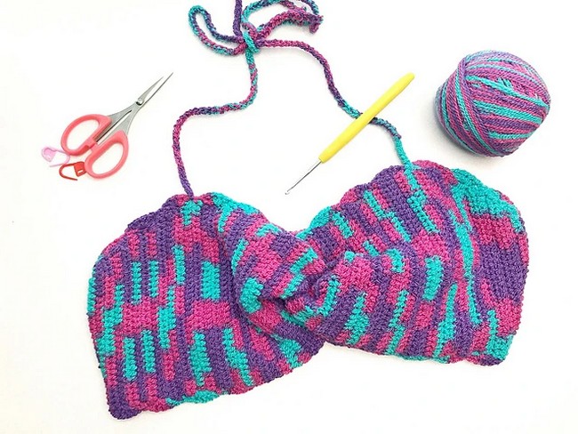 Crochet Candy Twist Bralette Pattern 