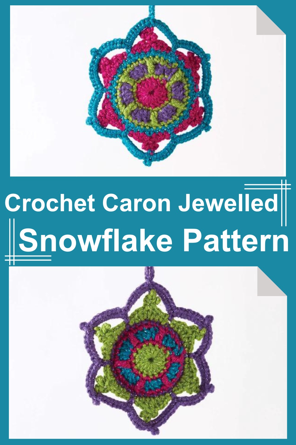 Crochet Caron Jewelled Snowflake Pattern