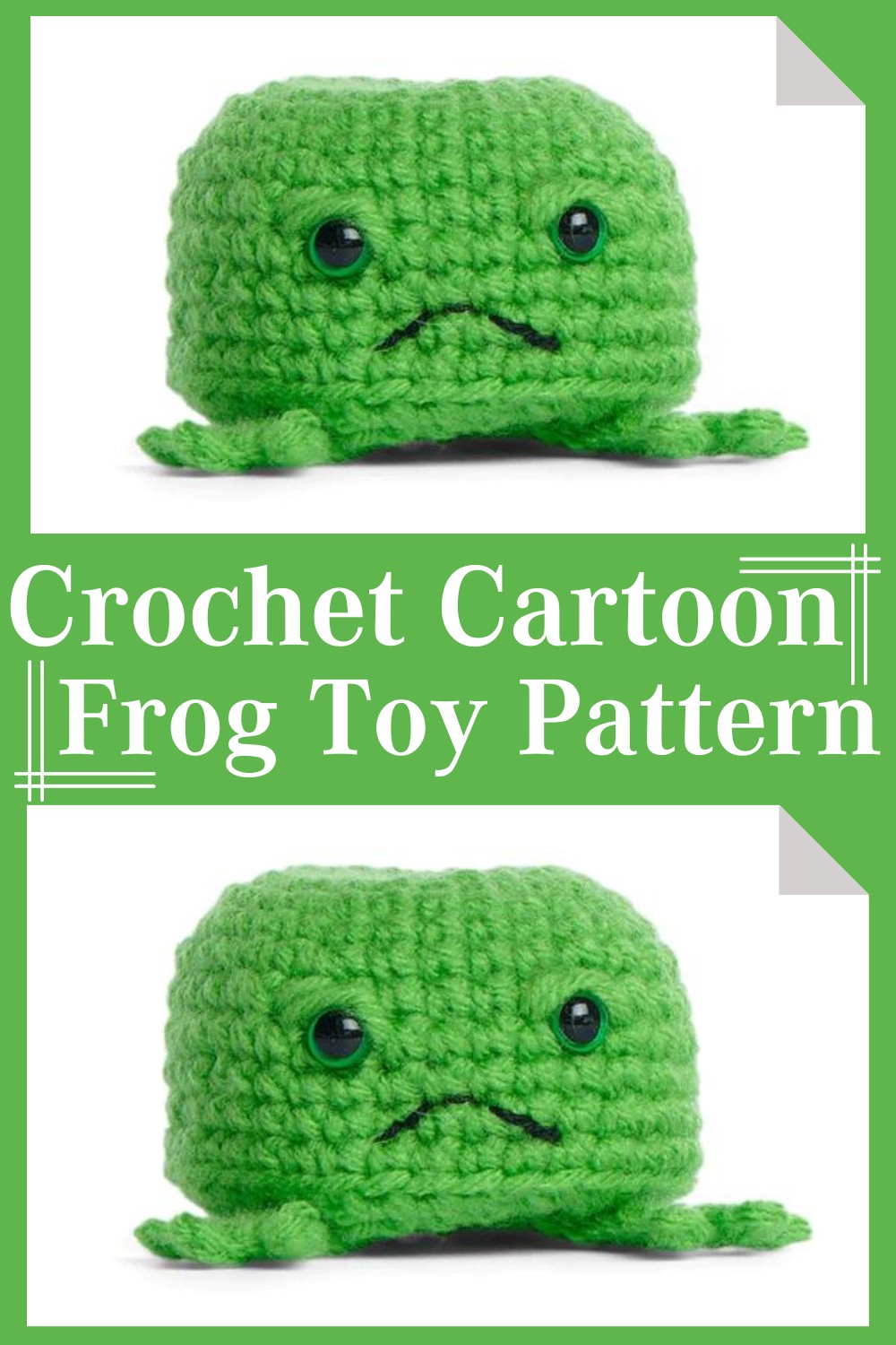 Crochet Cartoon Frog Toy Pattern