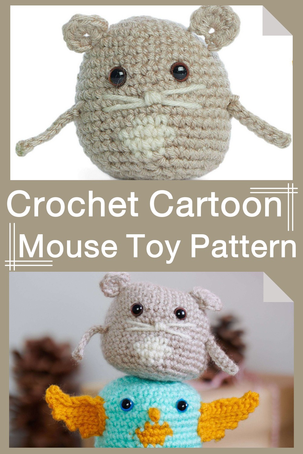 Crochet Cartoon Mouse Toy Pattern