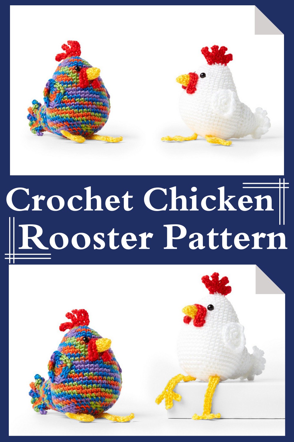 Crochet Chicken Rooster Pattern