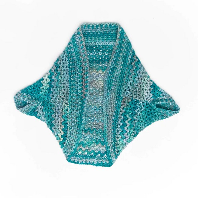 Crochet Collared Cocoon Shrug Pattern 