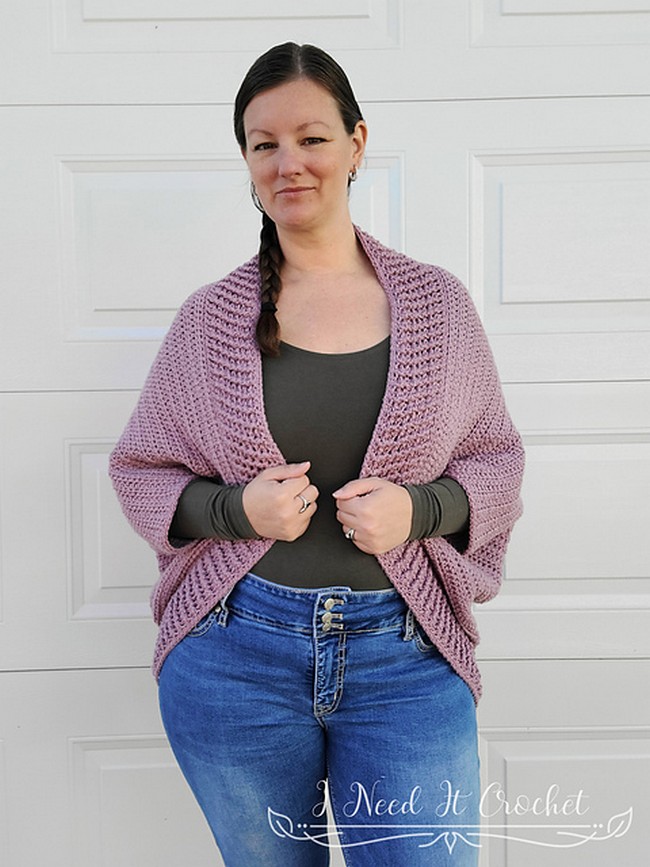 Crochet Cozy Cabled Shrug Pattern