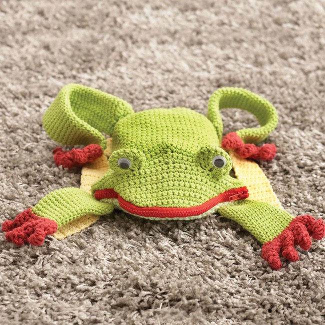  Crochet Cream Frog Backpack Pattern