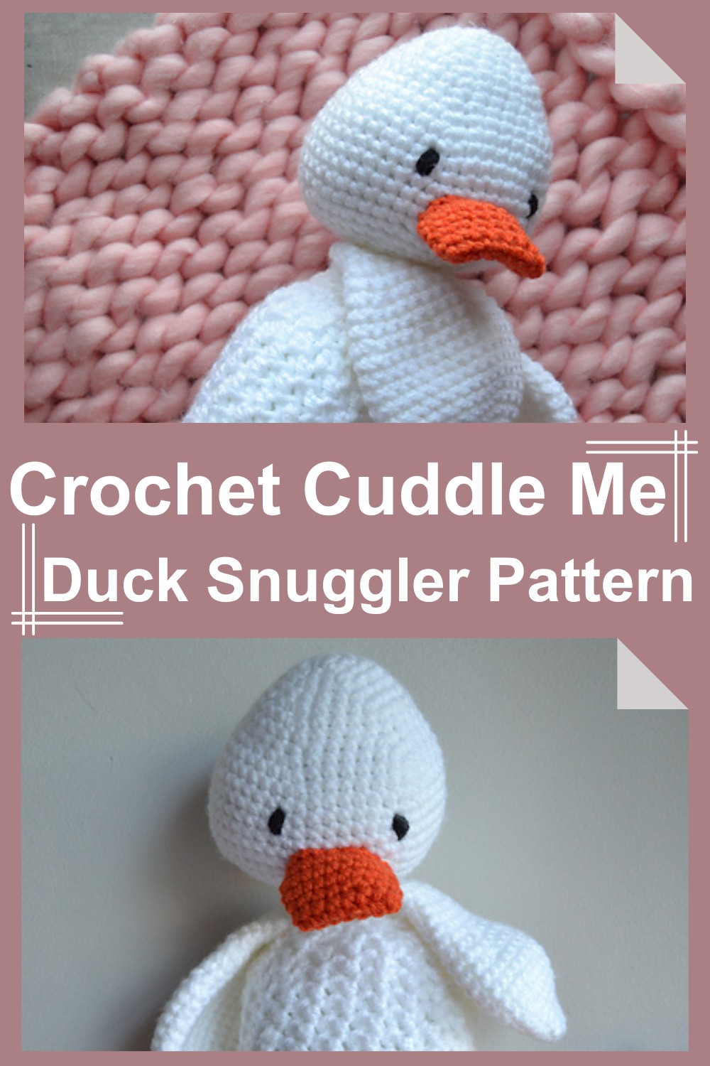 Crochet Cuddle Me Duck Snuggler Pattern