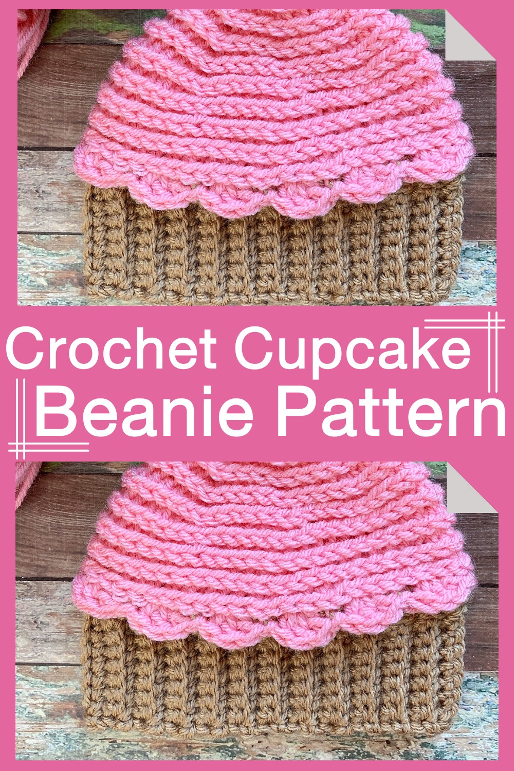 Crochet Cupcake Beanie Pattern