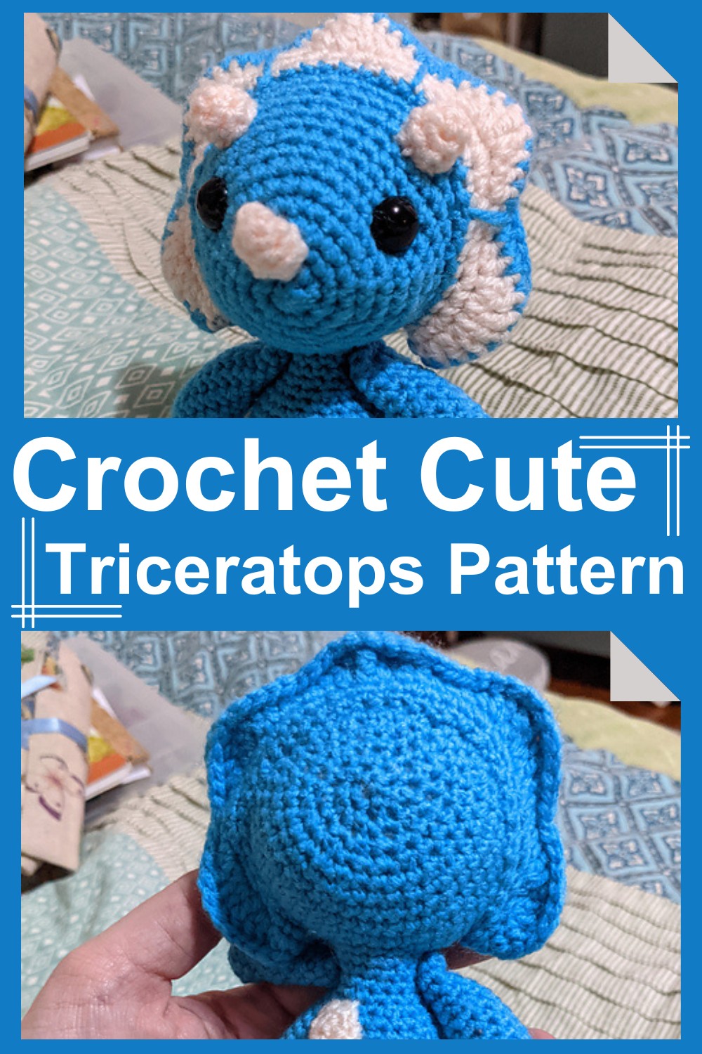 Crochet Cute Triceratops Pattern