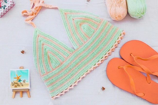 Crochet Dahlia Bralette Crop Top Pattern