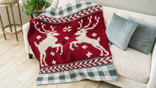 Crochet Deer Blanket Pattern