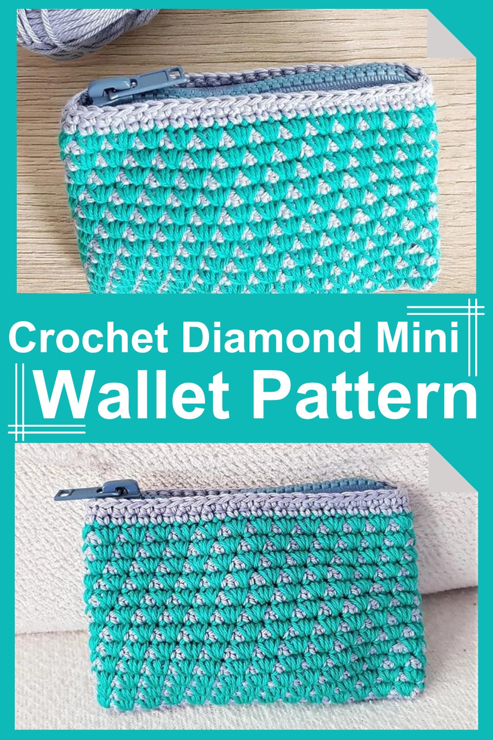 Crochet Diamond Mini Wallet Pattern