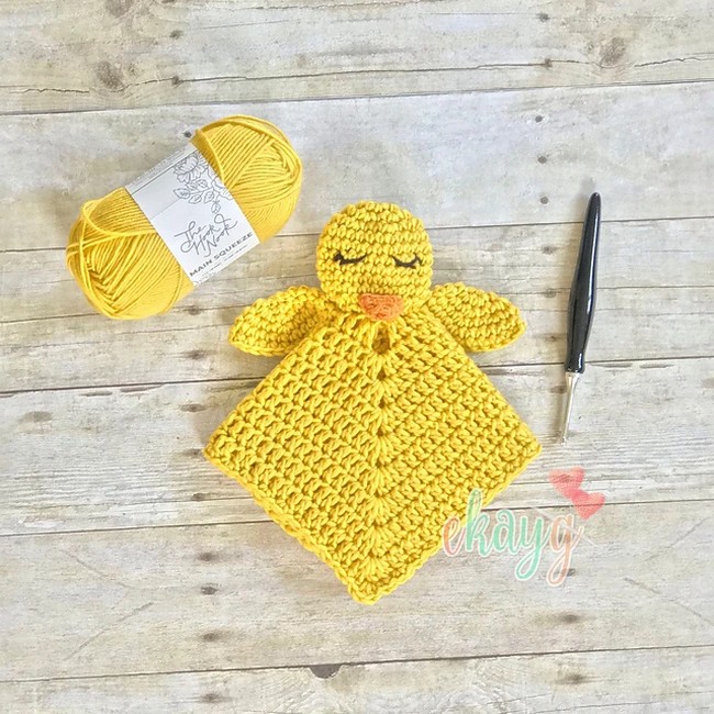 Crochet Duck Lovey Puppet Pattern