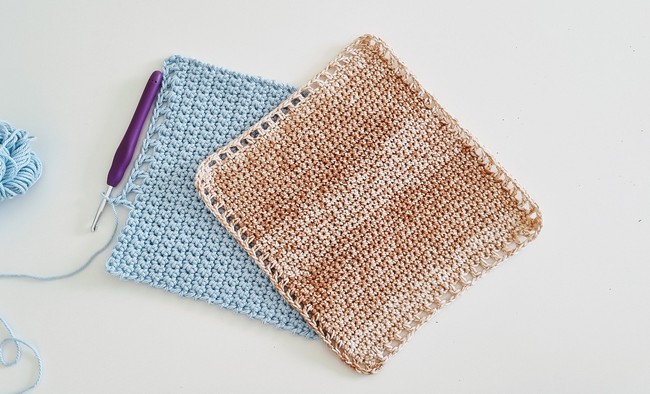 Crochet Easy Beginner Dishcloth Pattern