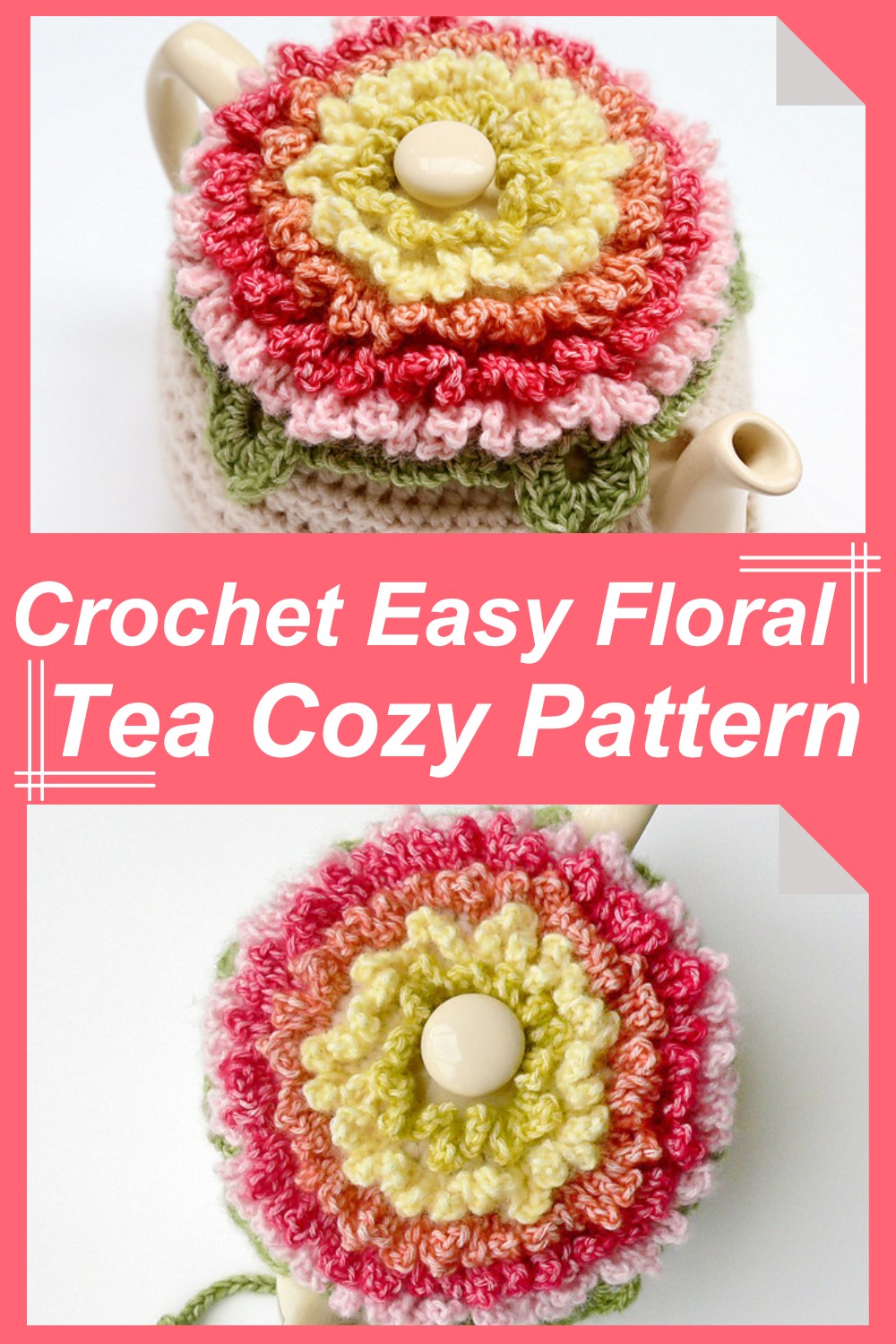 Crochet Easy Floral Tea Cozy Pattern