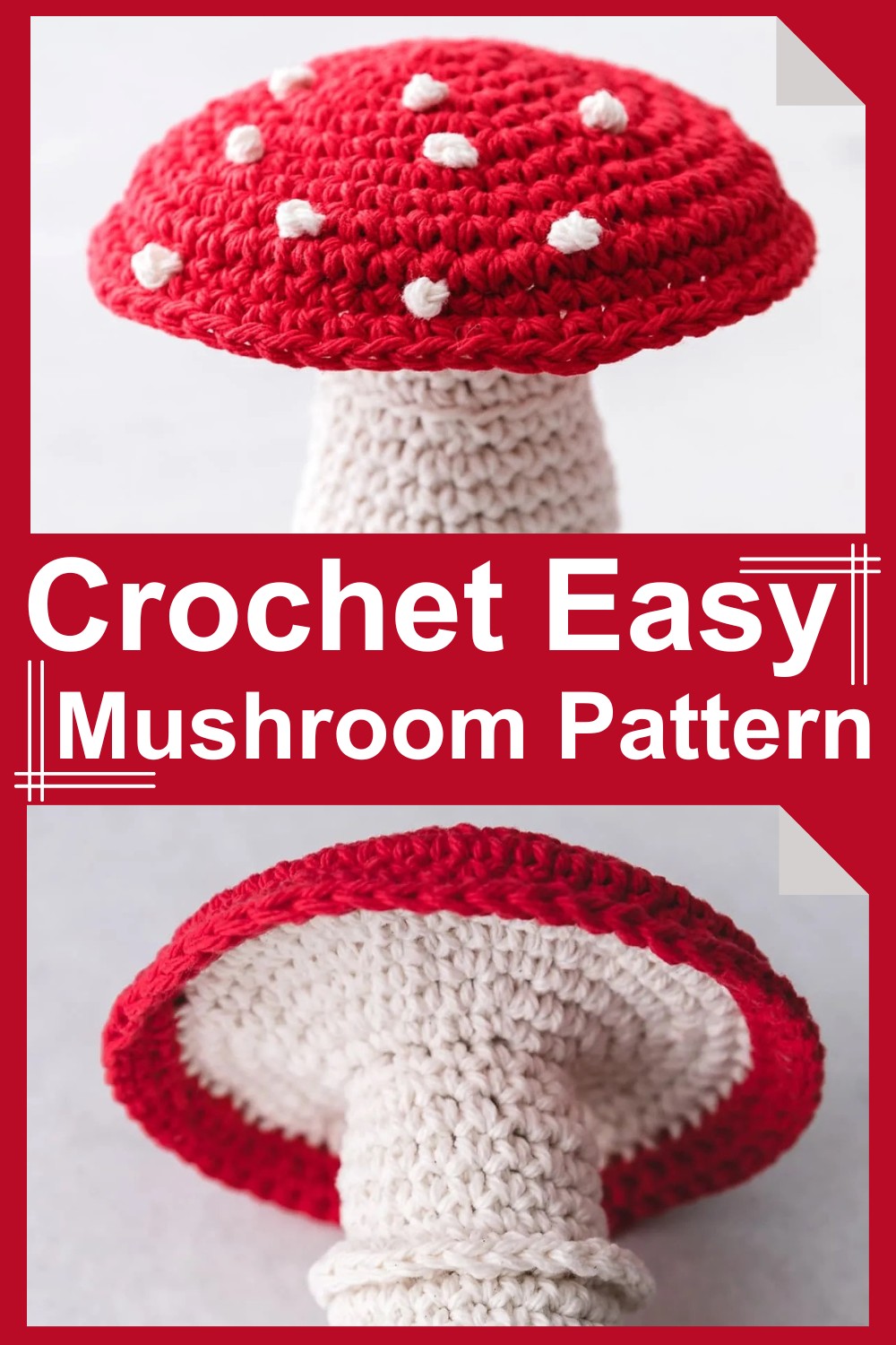 Crochet Easy Mushroom Pattern