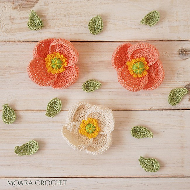  Crochet Easy Poppy Flower Pattern