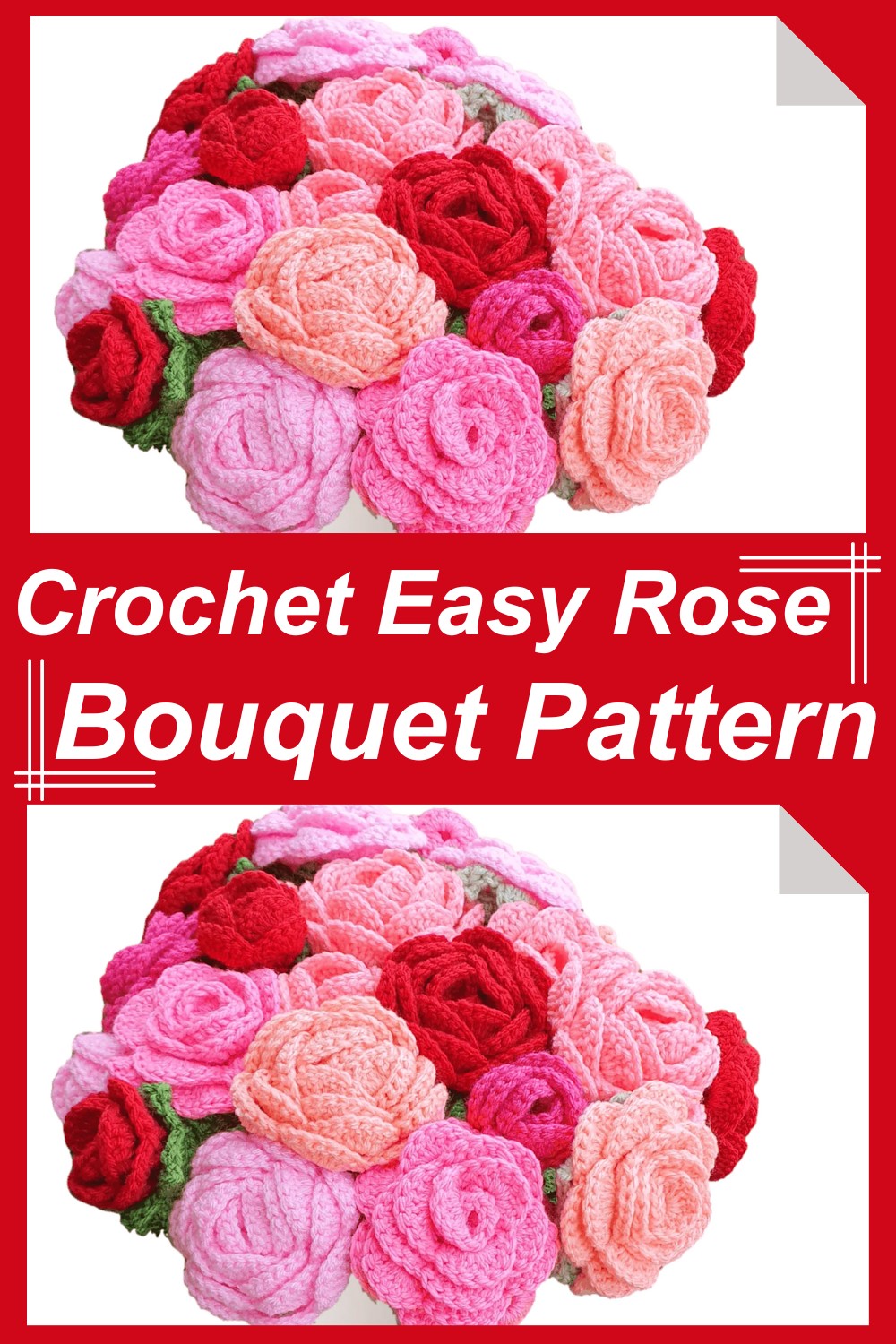 Crochet Easy Rose Bouquet Pattern