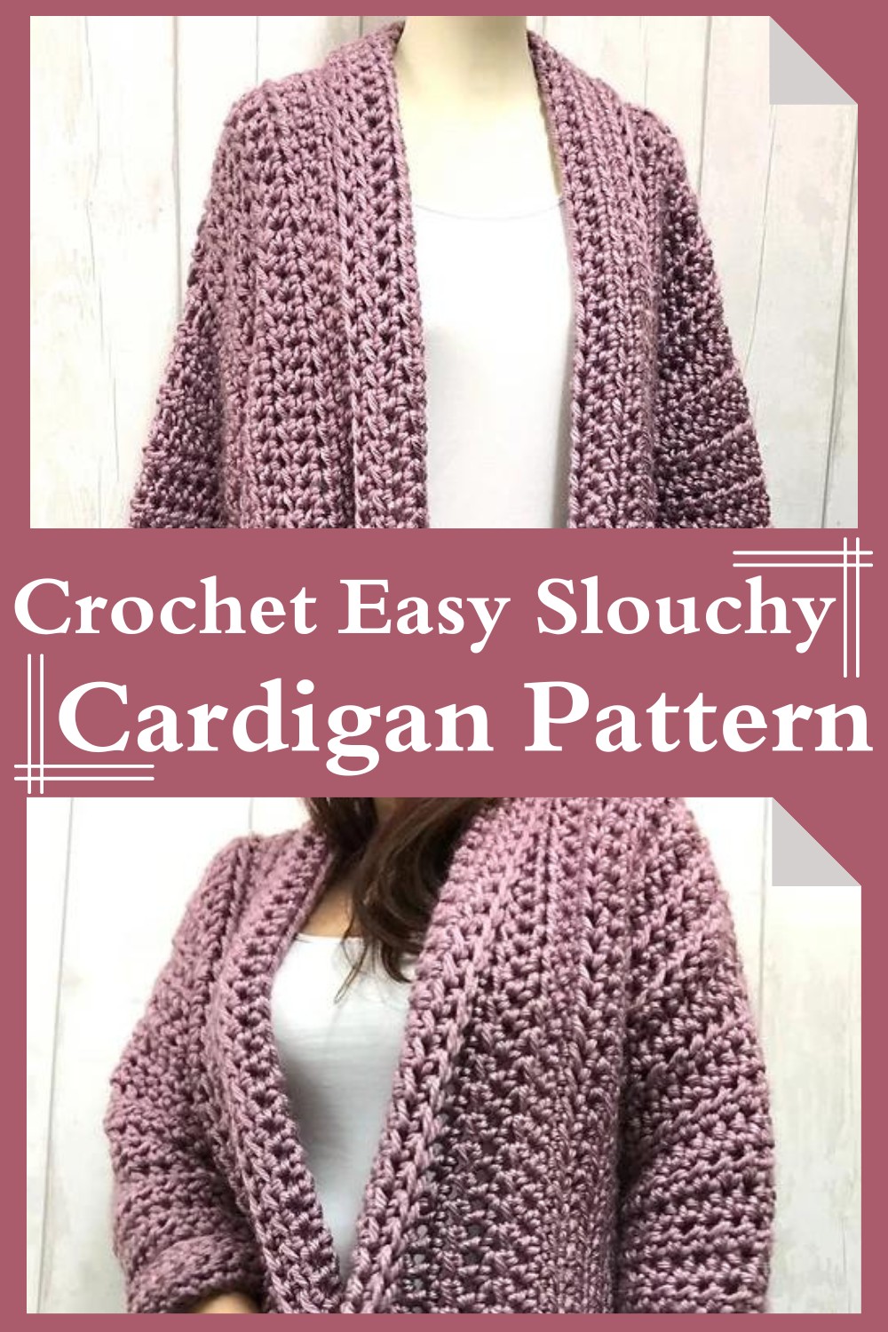 Crochet Easy Slouchy Cardigan Pattern