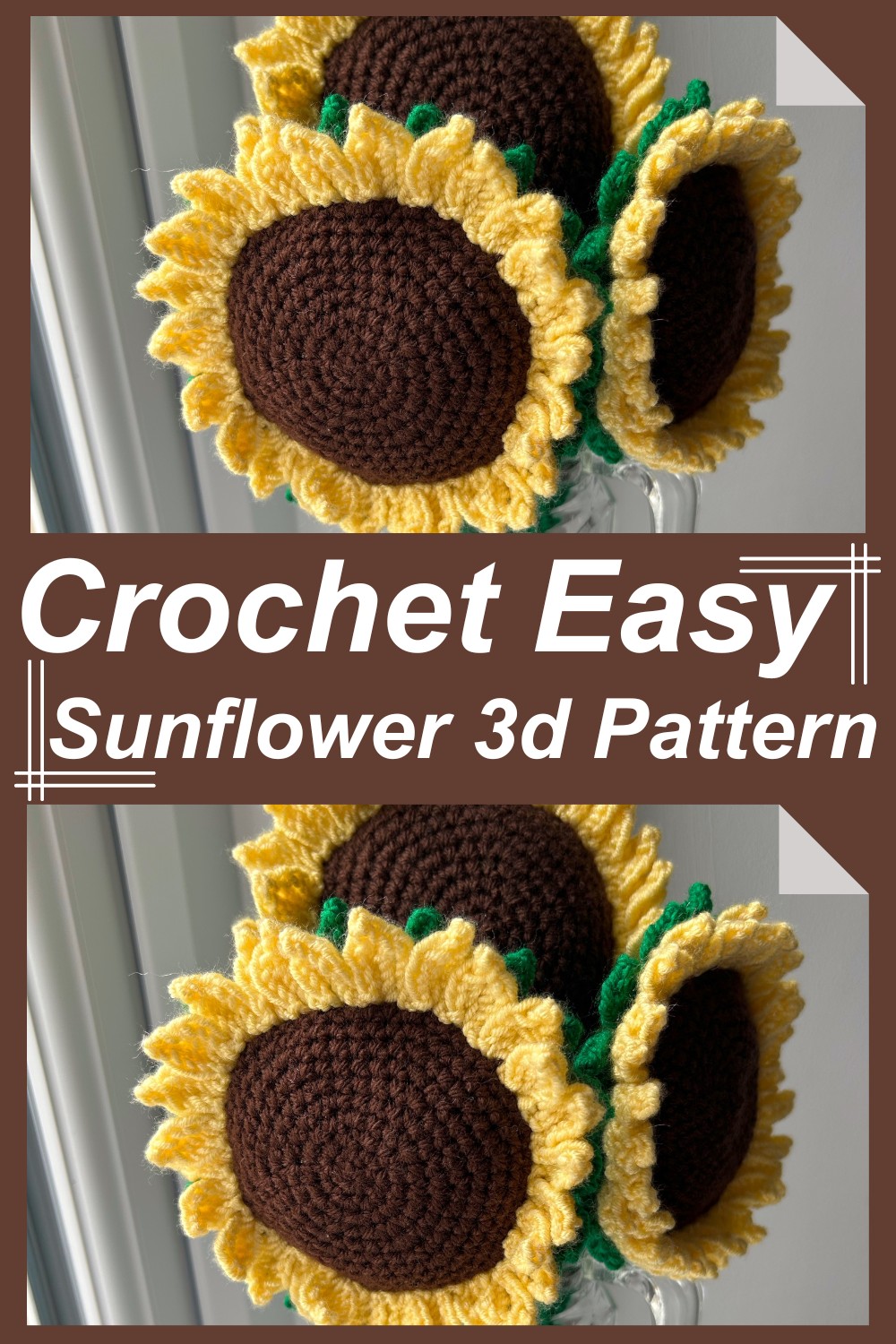 Crochet Easy Sunflower 3d Pattern