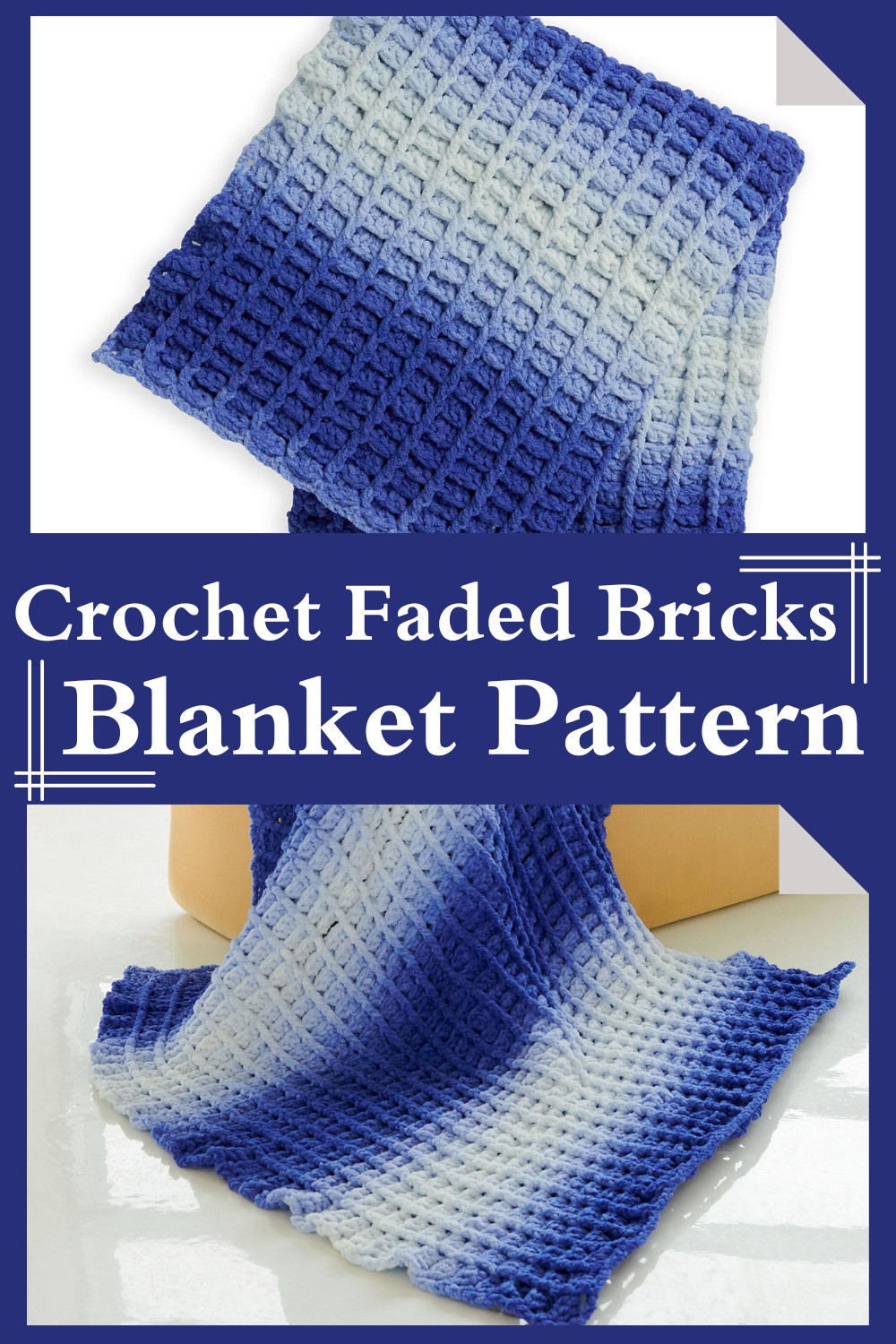 Crochet Faded Bricks Blanket Pattern