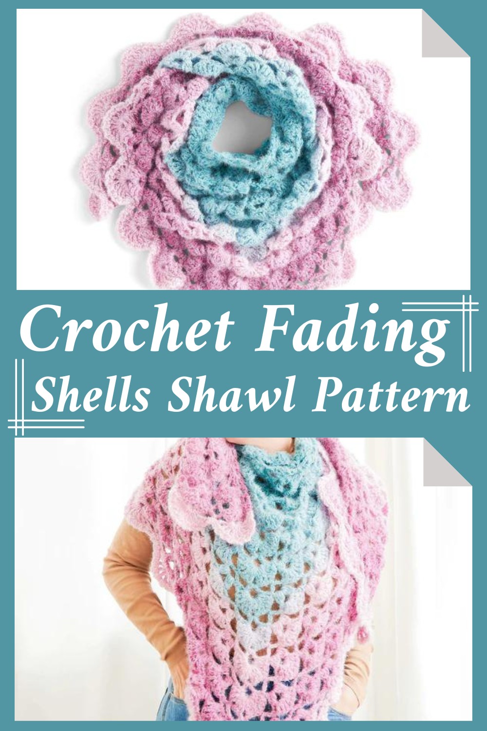 Crochet Fading Shells Shawl Pattern