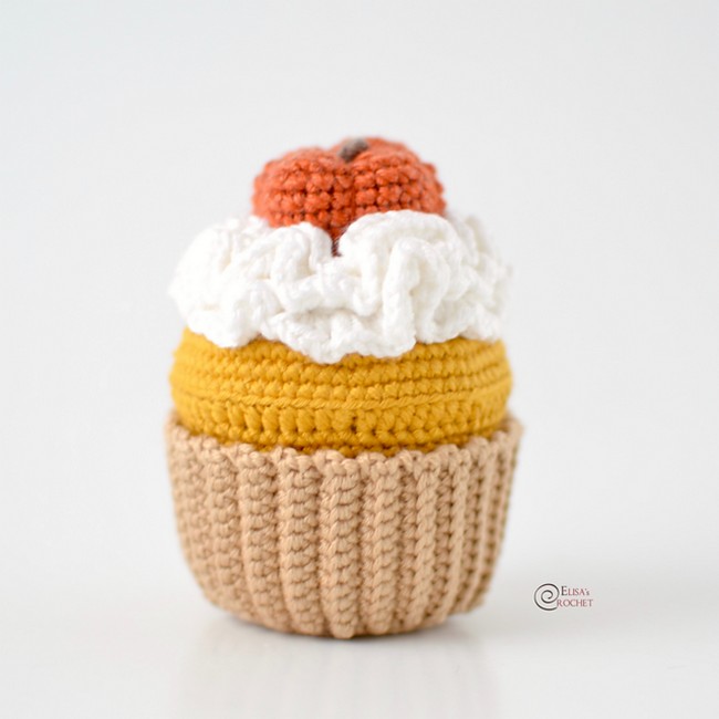 Crochet Fall Cupcake Pattern